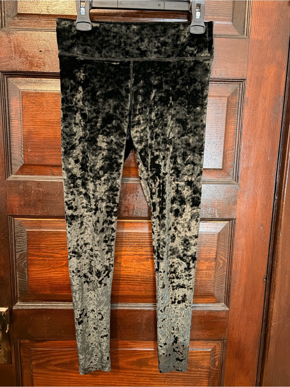 Victoria's Secret Crushed Velvet Leggings in Black